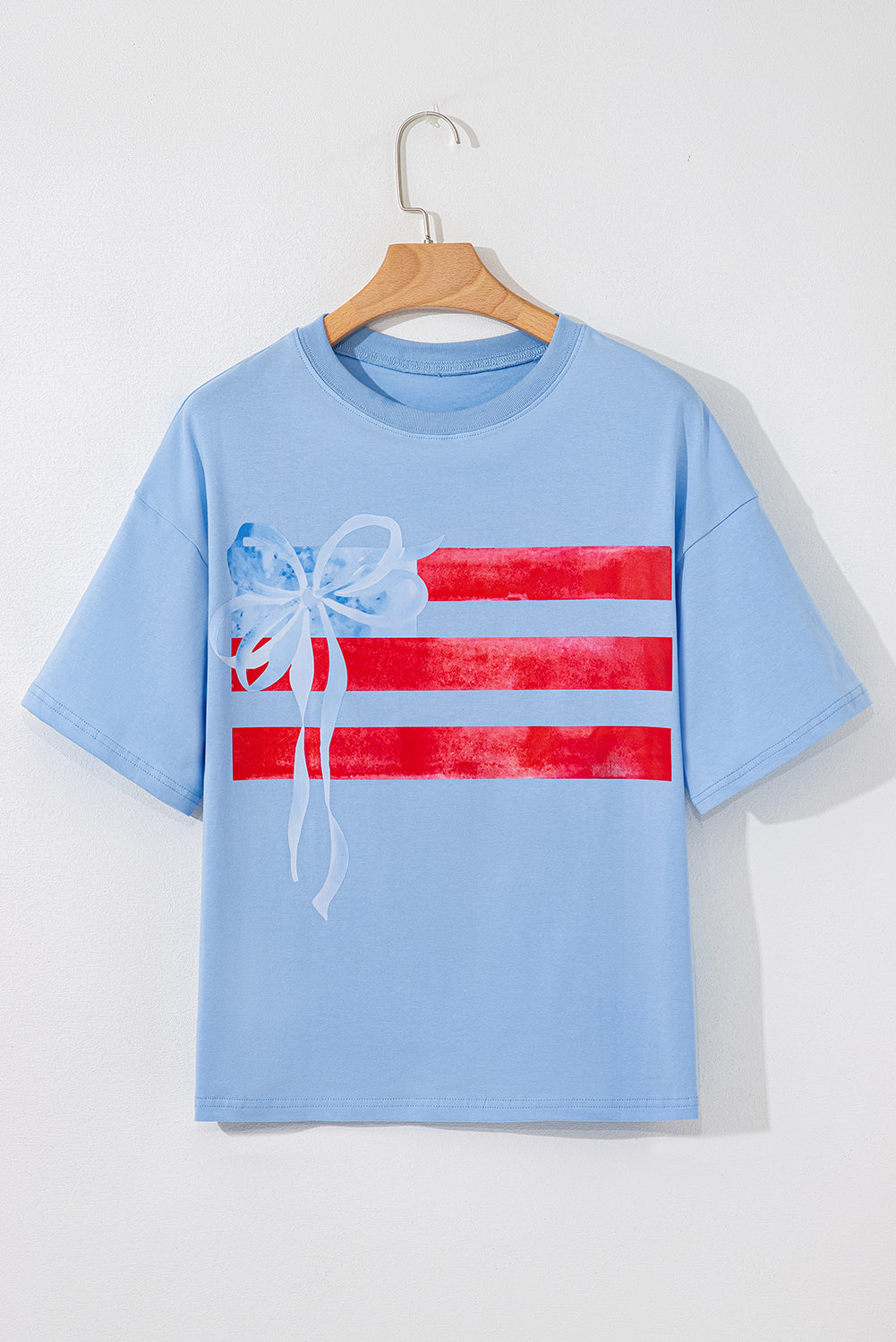 Flag Bow Graphic Crewneck Tee