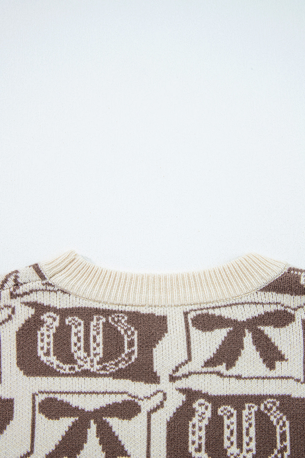 Brown Bows & Horseshoes Western Sweater