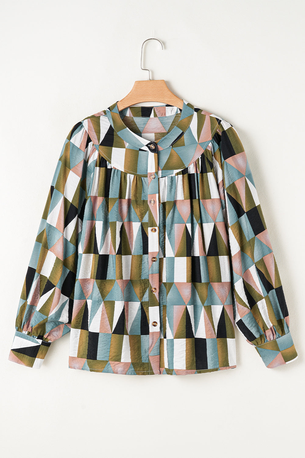 Multi Color Buttoned Loose Fit Shirt