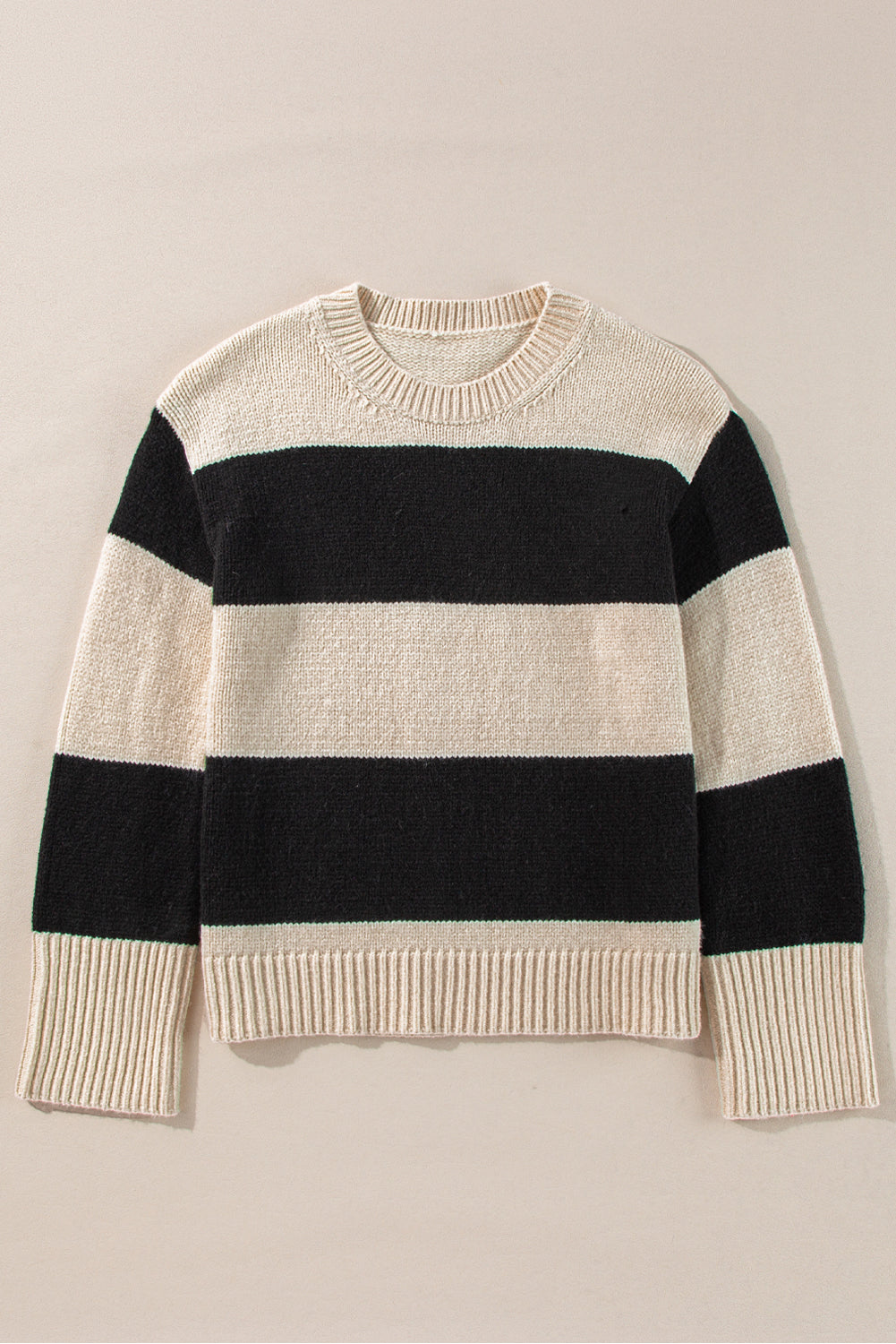 Black Jet Stream Color block Sweater
