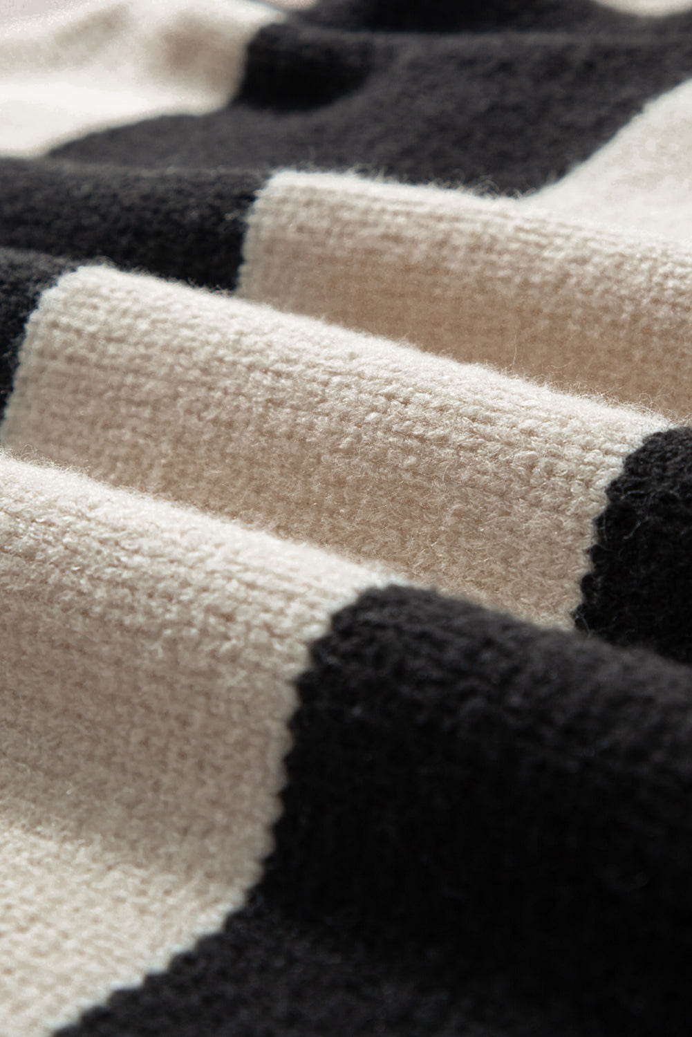 Black Jet Stream Color block Sweater