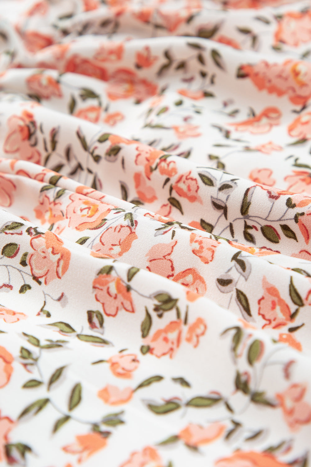 Orange Rose Floral Knotted Straps Babydoll Dress