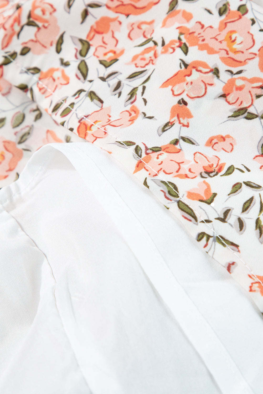 Orange Rose Floral Knotted Straps Babydoll Dress