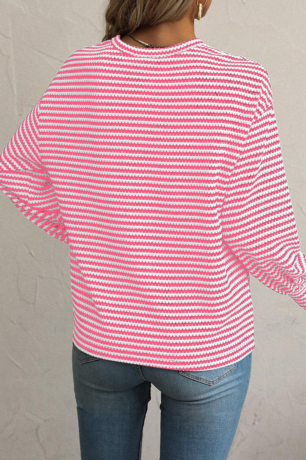 Pink Stripe Long Sleeve Shirt