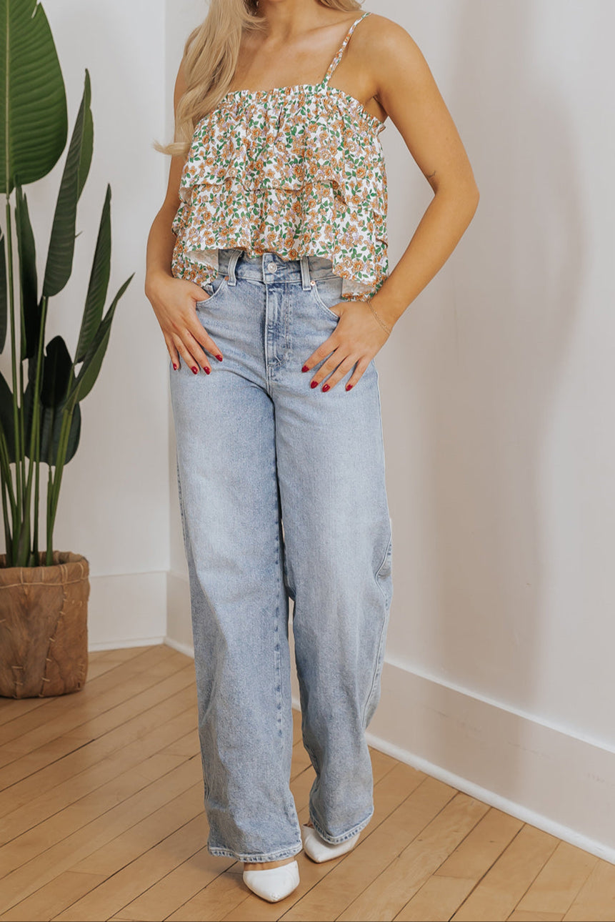 Floral Spaghetti Strap Top