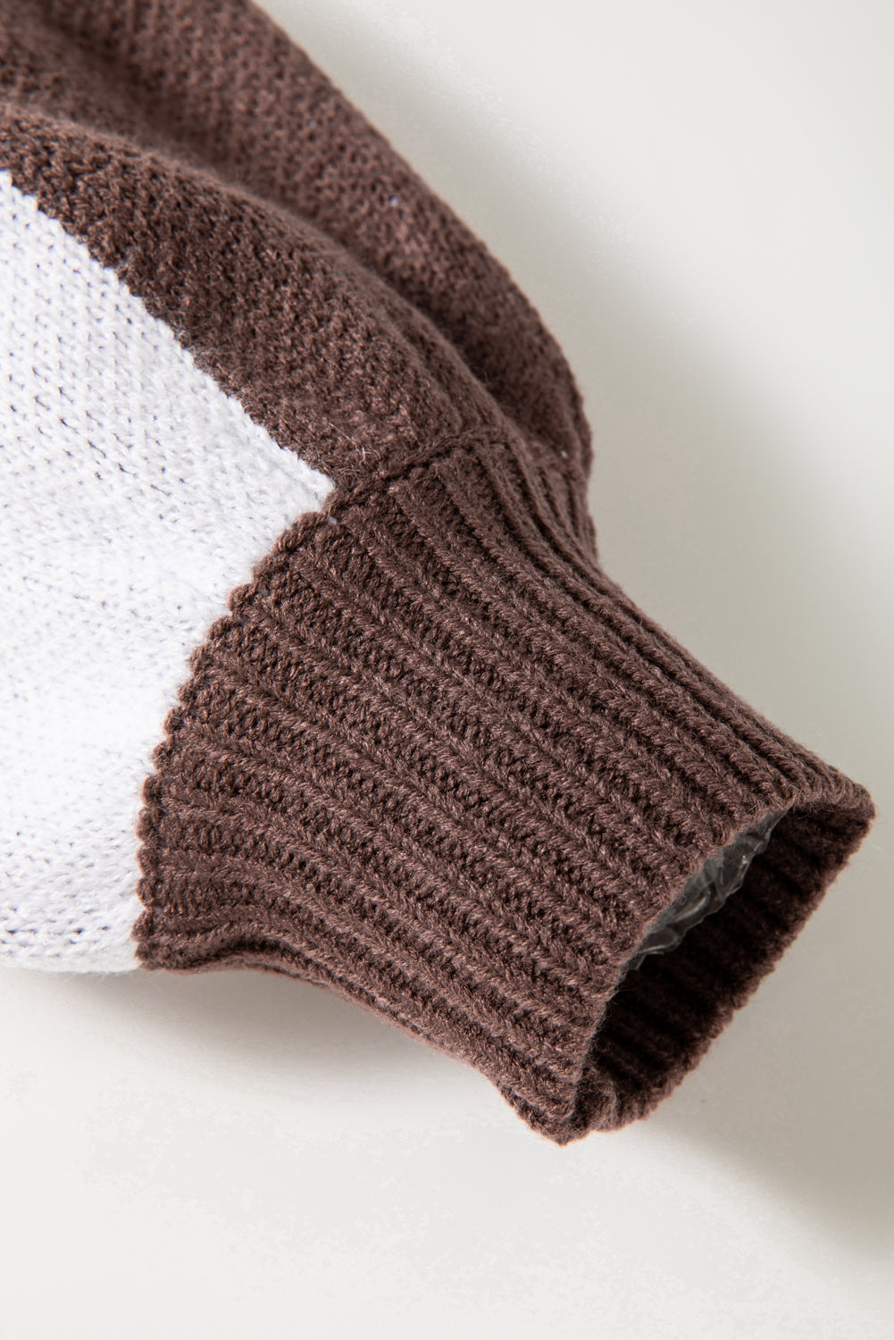 Dark Brown Checkered Sweater