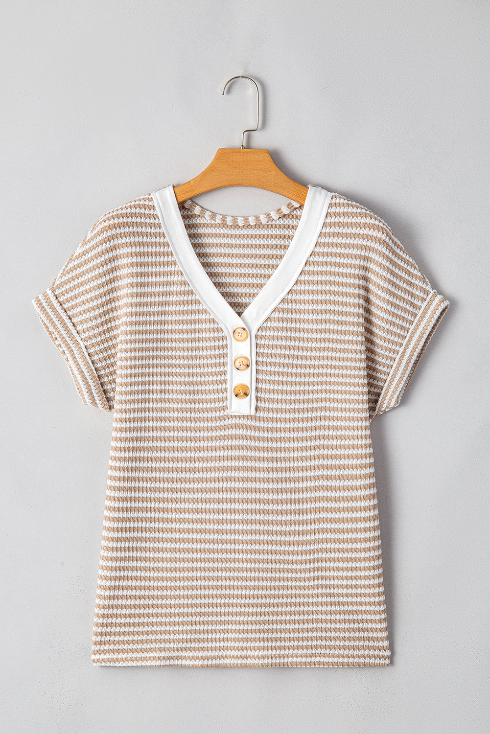 Khaki Stripe T Shirt