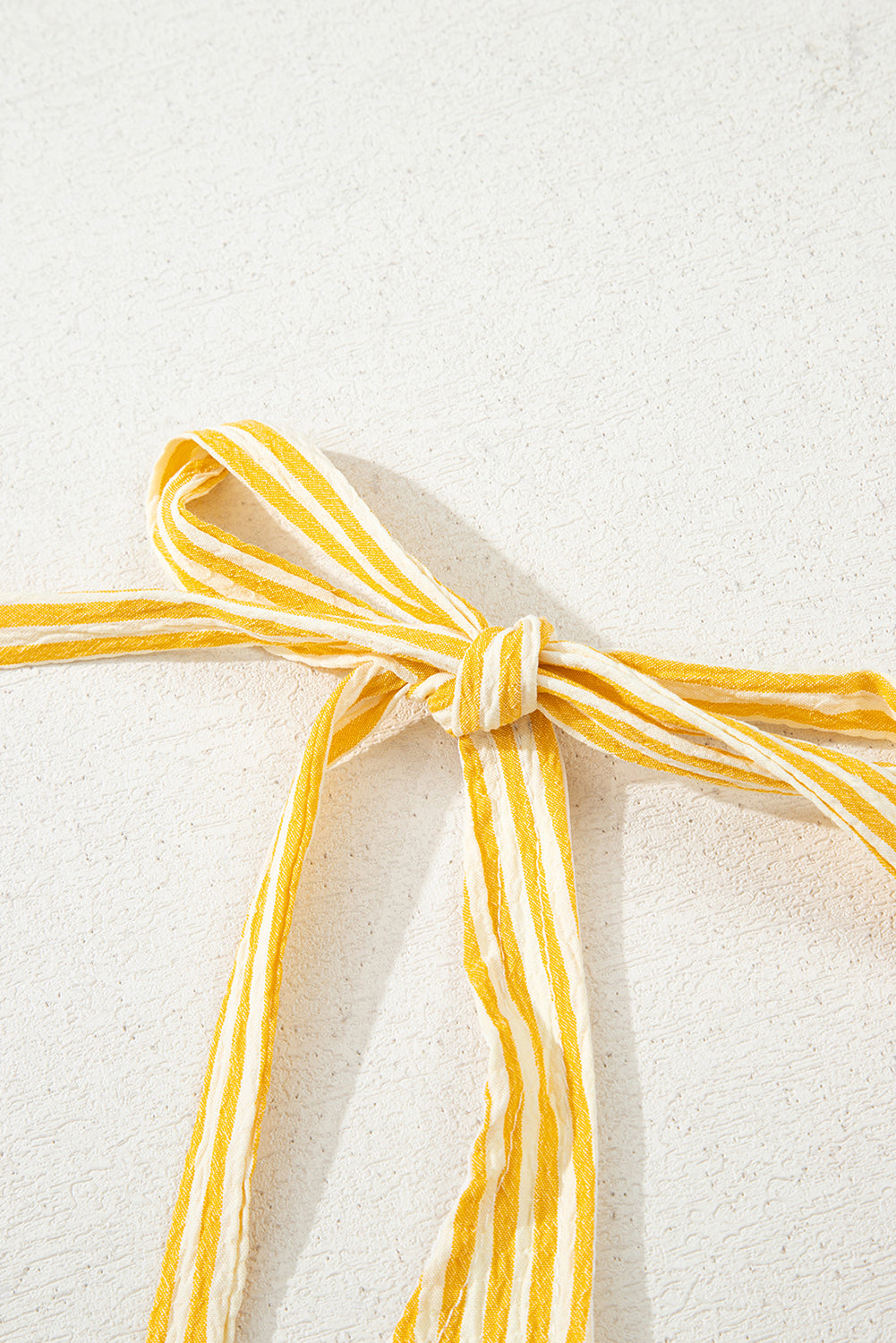 Yellow Stripe Shoulder Tie Romper
