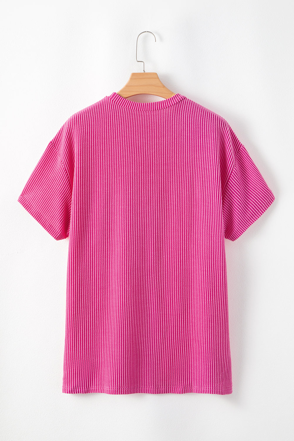 Pink Corded Pocketed Shirt