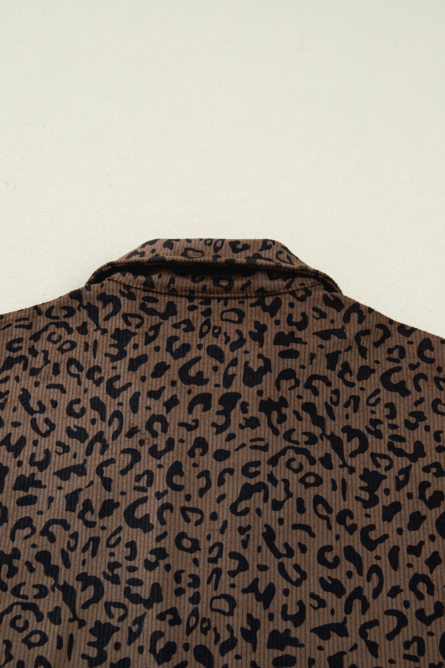 Leopard Print Quarter Zip Sweatshirt