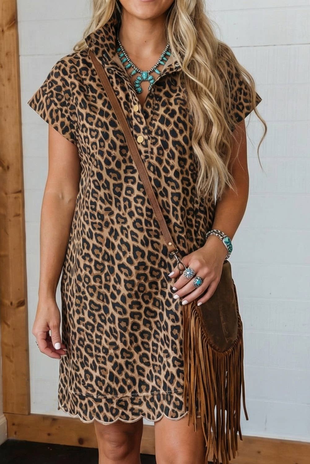Leopard Dress with Pockets