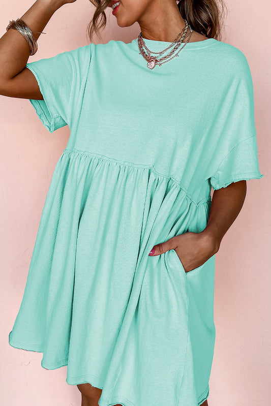 Mint Green Pocketed Babydoll Dress