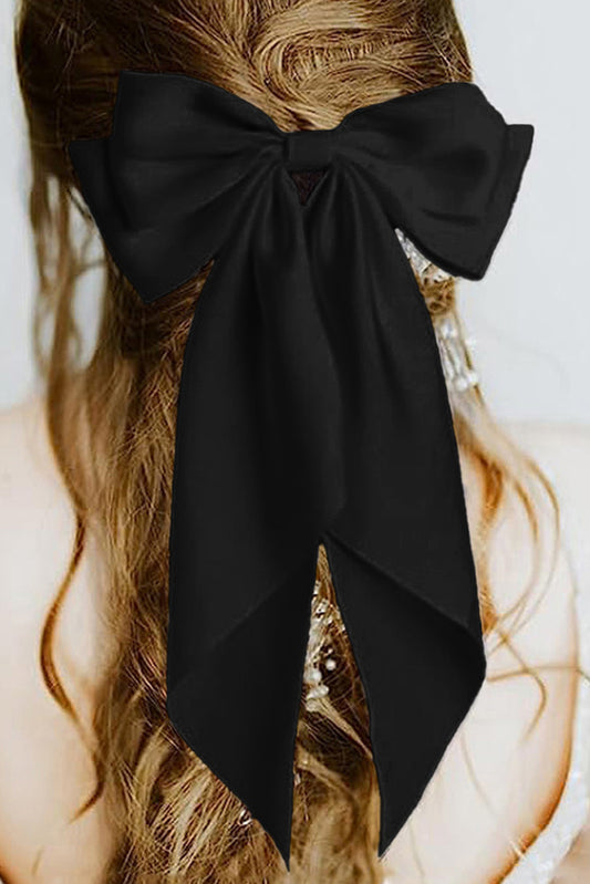 Black Oversized Ribbon Hair Clip