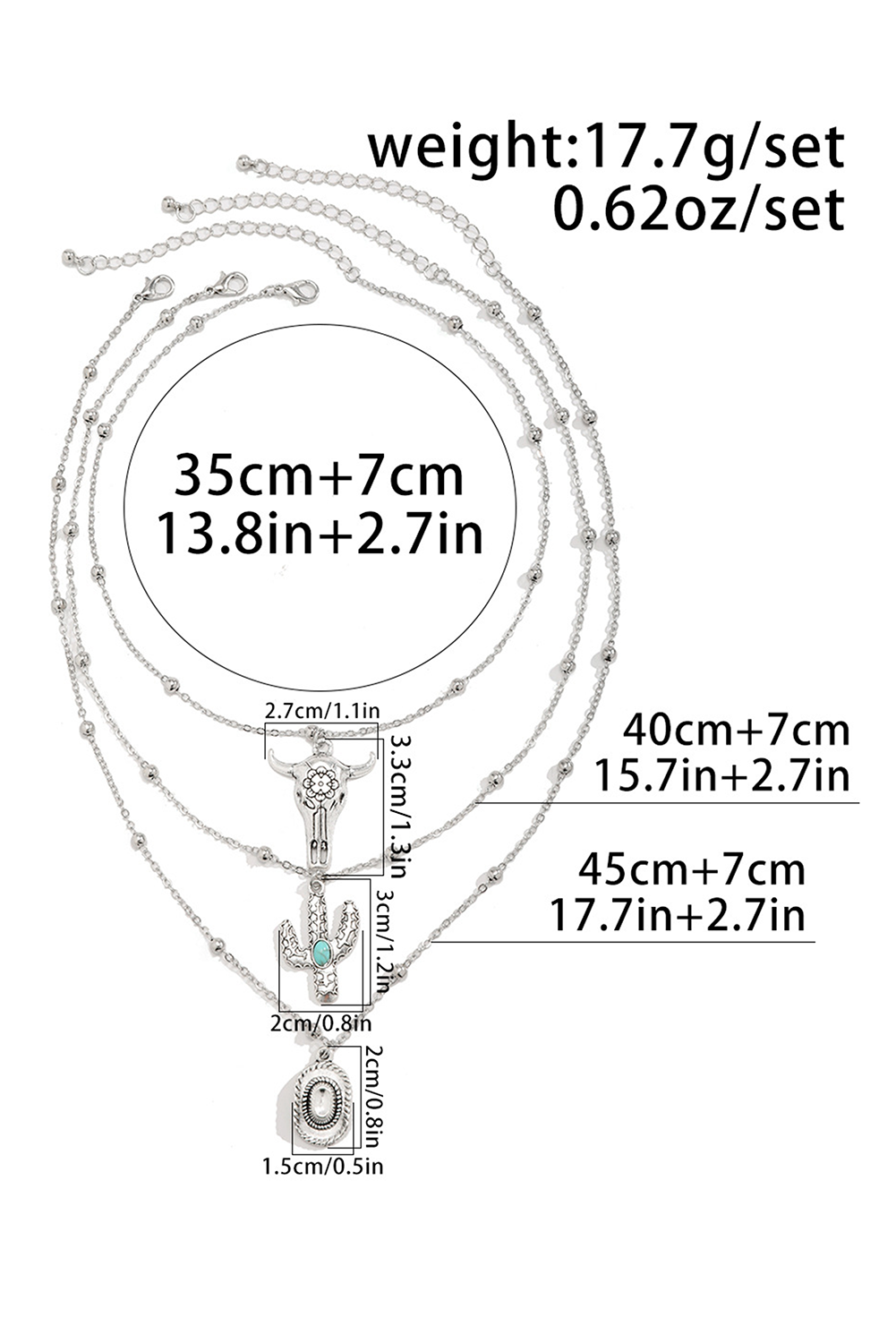 Western Necklace 3 Piece Set