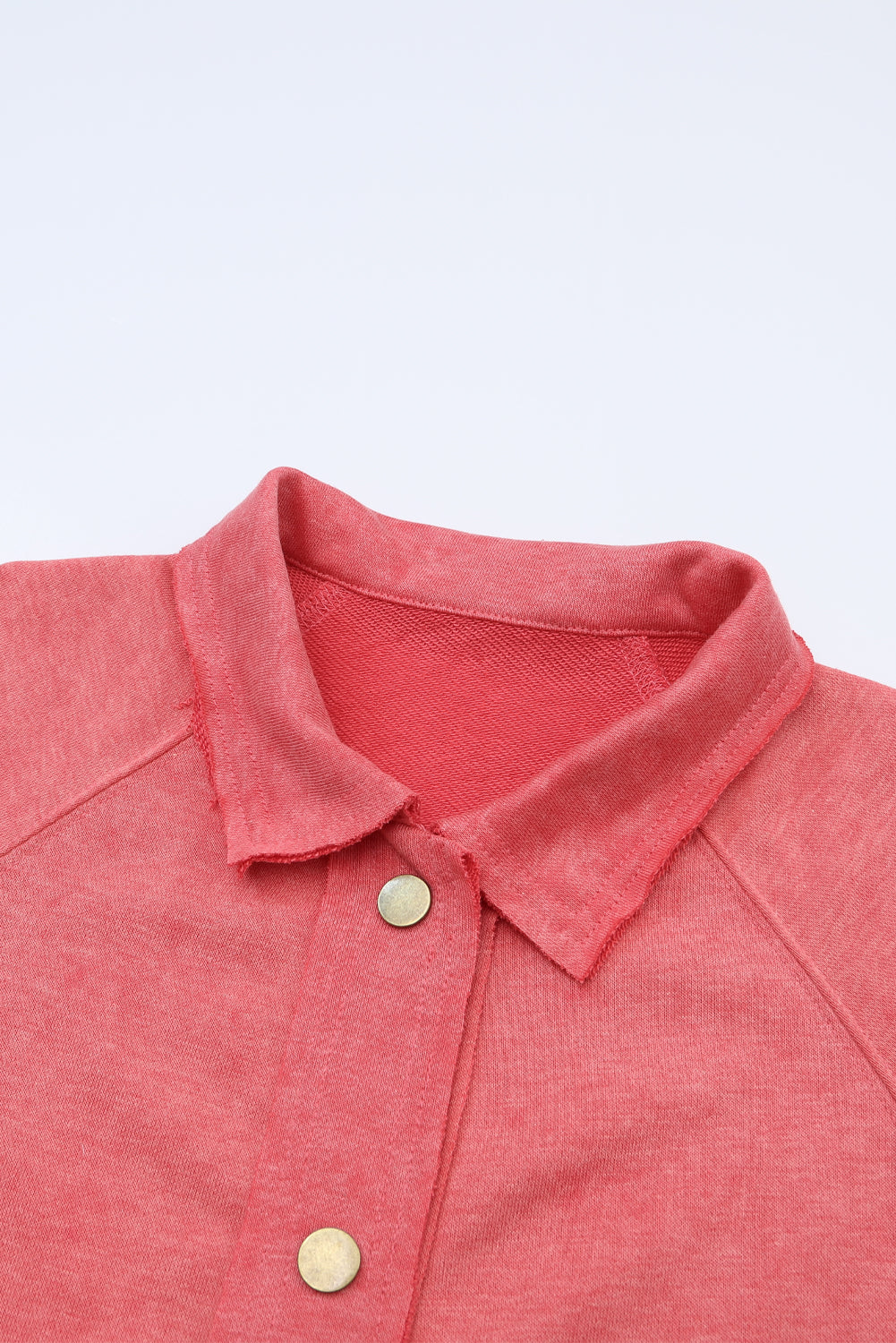 Red Vintage Washed Pocket Button Shacket