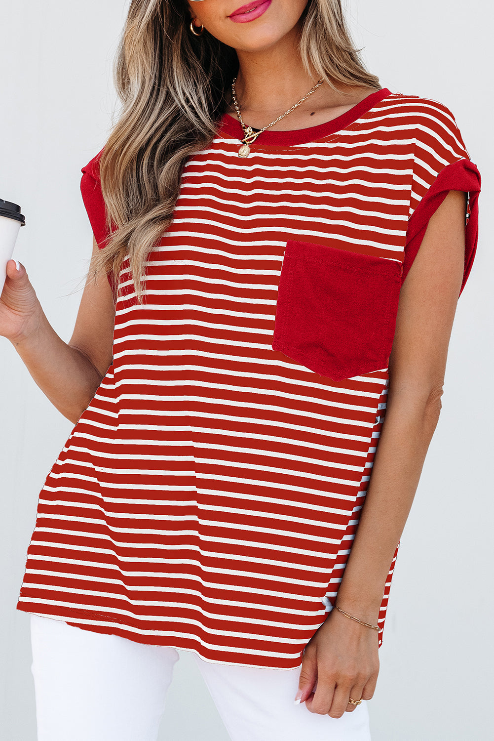 Red Stripe Top