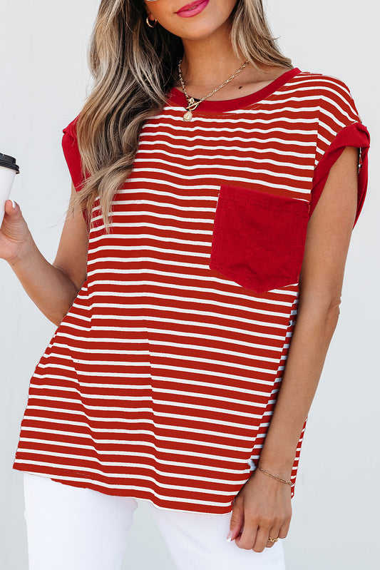 Red Stripe Top