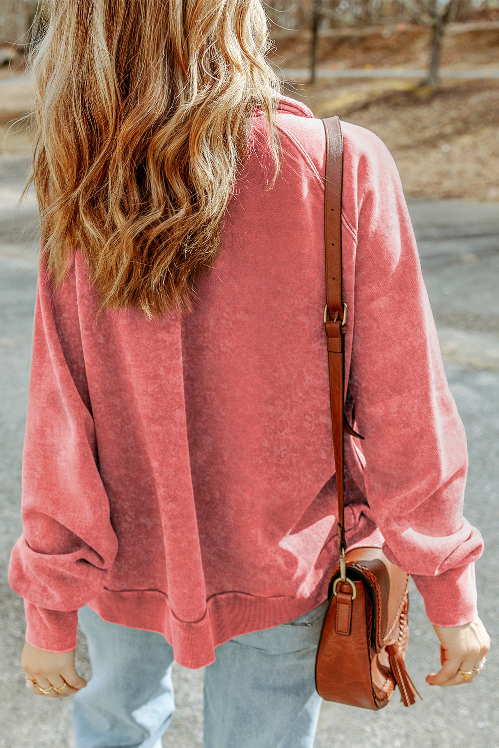 Red Vintage Washed Pocket Button Shacket