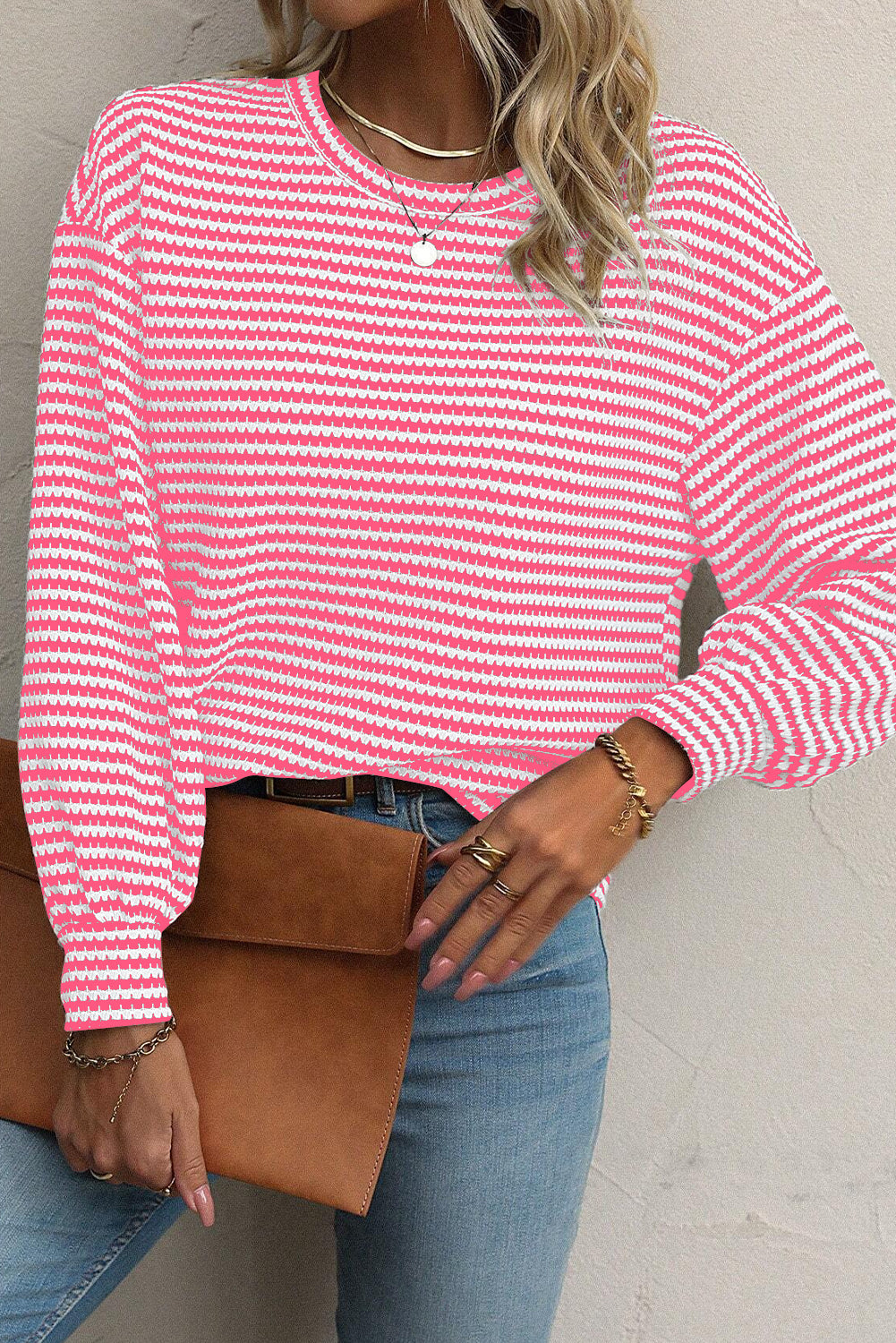 Pink Stripe Long Sleeve Shirt