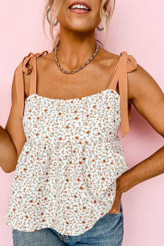 Floral Print Babydoll Tank