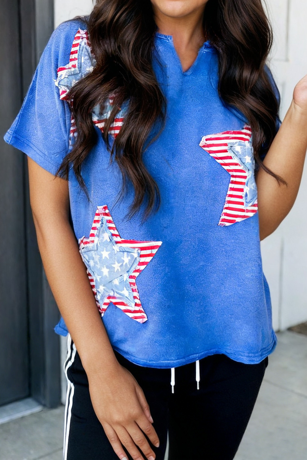 Patriot Star Patched Mineral Washed Tee